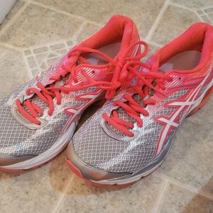Asics Sneakers Neon Orange/Silver/Gray, 8.5
